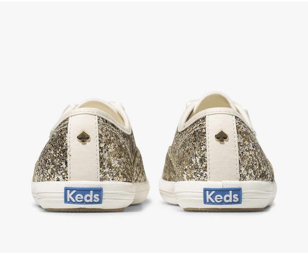 Keds Sneaker Damen Gold - Kate Spade New York Champion Glitter - QOU-416239